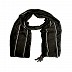 Wave design stripes hijab with two bold fringe's - Dark grey Wave design stripes hijab with two bold fringe's - Dark grey